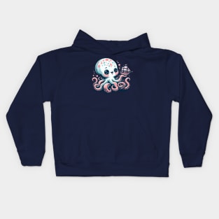 Li'l Legends™: Kraken Plays with a Toy Boat Kids Hoodie